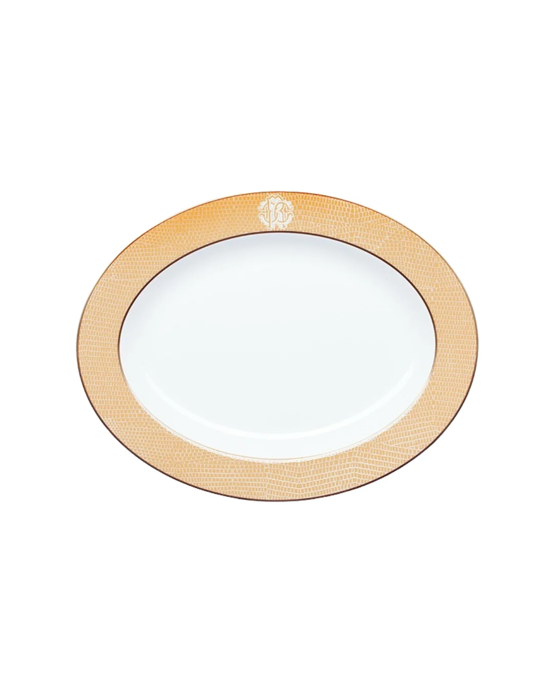 Roberto Cavalli Lizzard Gold Pickle Dish