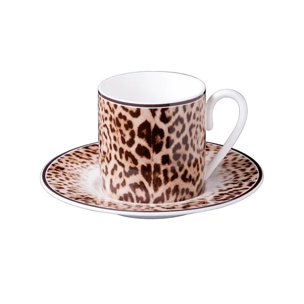 Roberto Cavalli Jaguar Coffee Cup & Saucer - Set of 4