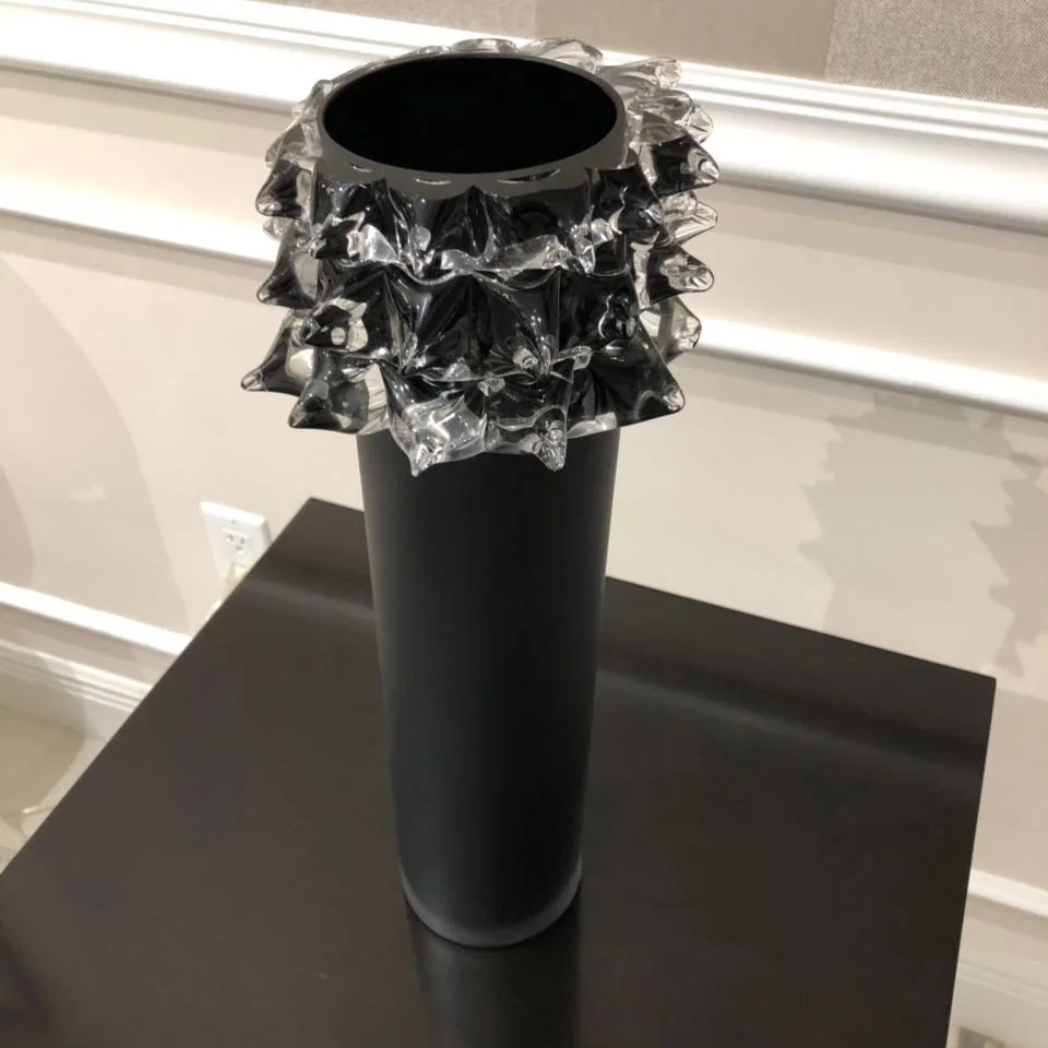 Gianfranco Ferré Duncan Murano Crystal Vase - Black