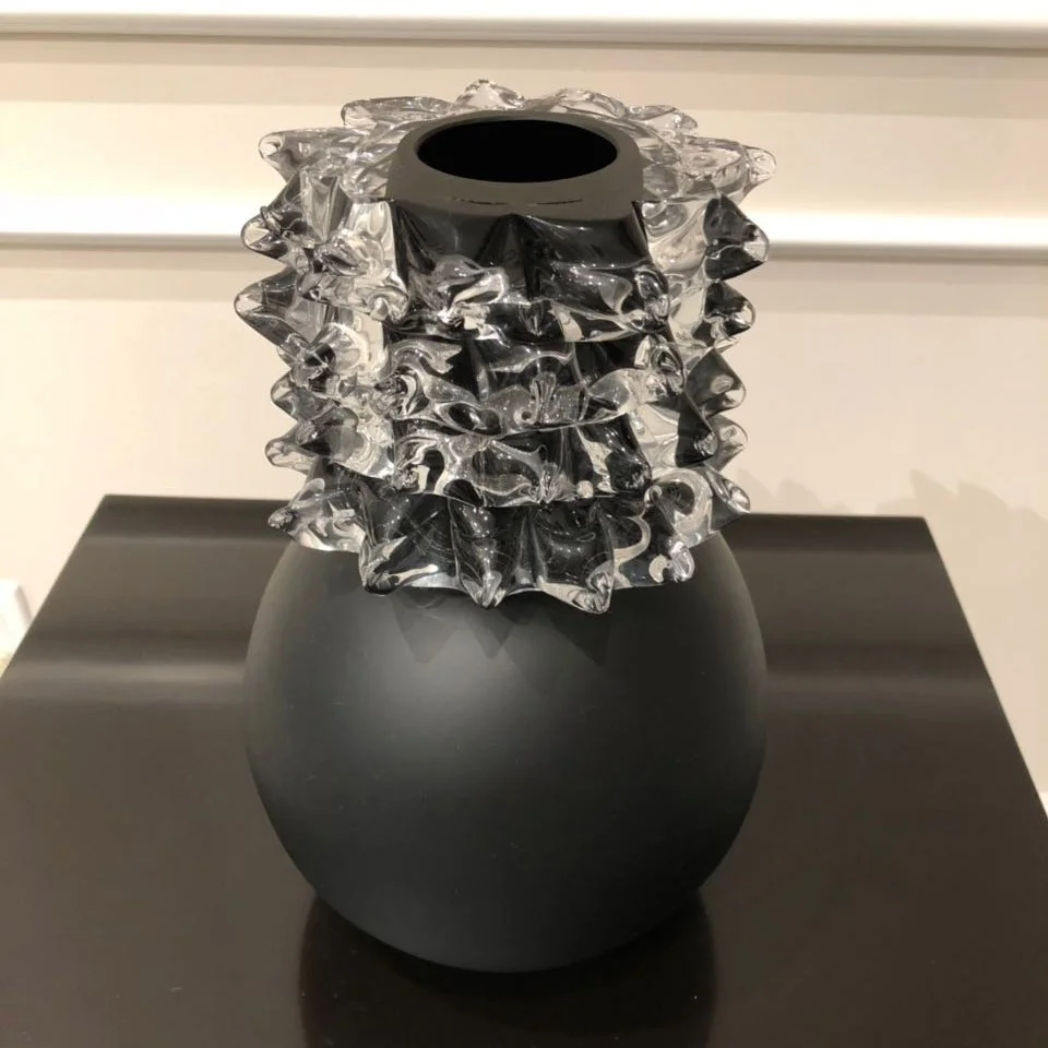 Gianfranco Ferré Neal Murano Crystal Vase - Black