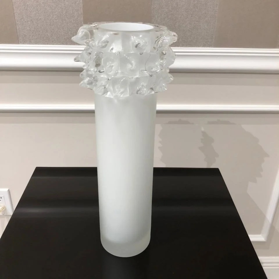 Gianfranco Ferré Duncan Murano Crystal Vase - White